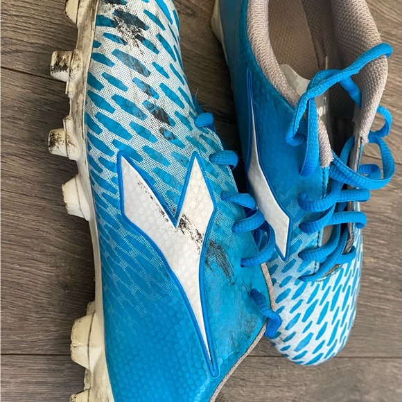 Diadora Soccer Cleats men’s 6.5 women’s 8 great condition grass or turf blue - Picture 11 of 15